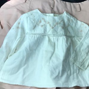 Zara white cotton blouse